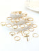 Shein Conjunto de 22 anillos de moda con incrustaciones de diamantes de imitación, estilo Y2K Punk, con cruz, mariposa y corazón - Quierox - Tienda Online