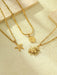 Shein Conjunto de 3 collares con colgantes de acero inoxidable color amarillo dorado, elegantes y sencillos - Quierox - Tienda Online