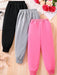SHEIN Conjunto de 3 leggings deportivos para niñas con estampado floral, de corazones y letras - Quierox - Tienda Online