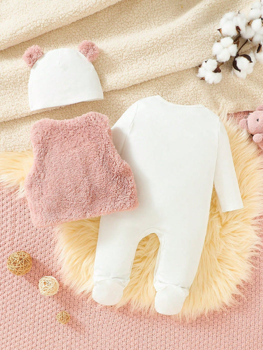 SHEIN Conjunto De 3 Piezas De Chaleco De Forro Polar Para Bebé Niña - Quierox - Tienda Online