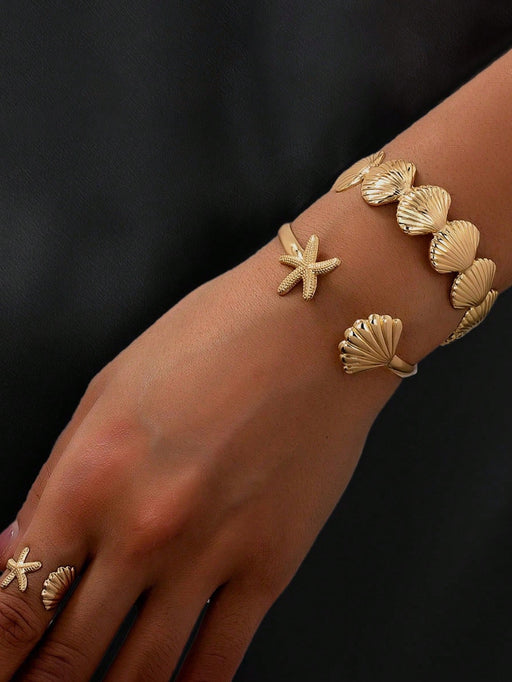 Shein Conjunto de 3 piezas de joyería estilo occidental para mujer con pulseras y anillo - Quierox - Tienda Online
