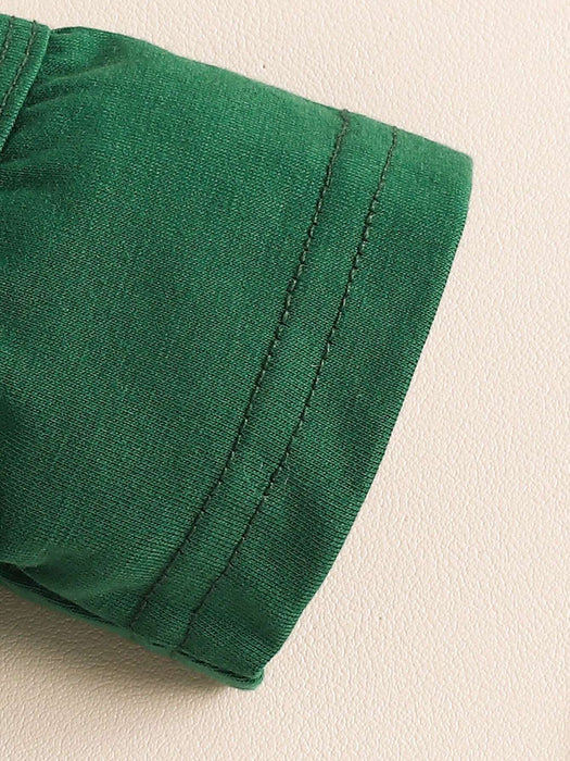 SHEIN Conjunto de 3 piezas para bebé niña, camisola elegante verde casual - Quierox - Tienda Online