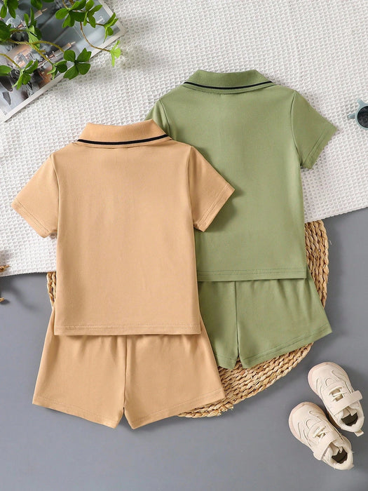 SHEIN Conjunto de 4 piezas : polo de manga corta para bebé - Quierox - Tienda Online