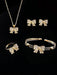 SHEIN Conjunto de 5 piezas de joyeria de mariposas en dorado,para niñas. - Quierox - Tienda Online