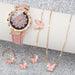 SHEIN Conjunto de 6 piezas de reloj para damas con correa, reloj de cuarzo, collar con dije.. - Quierox - Tienda Online