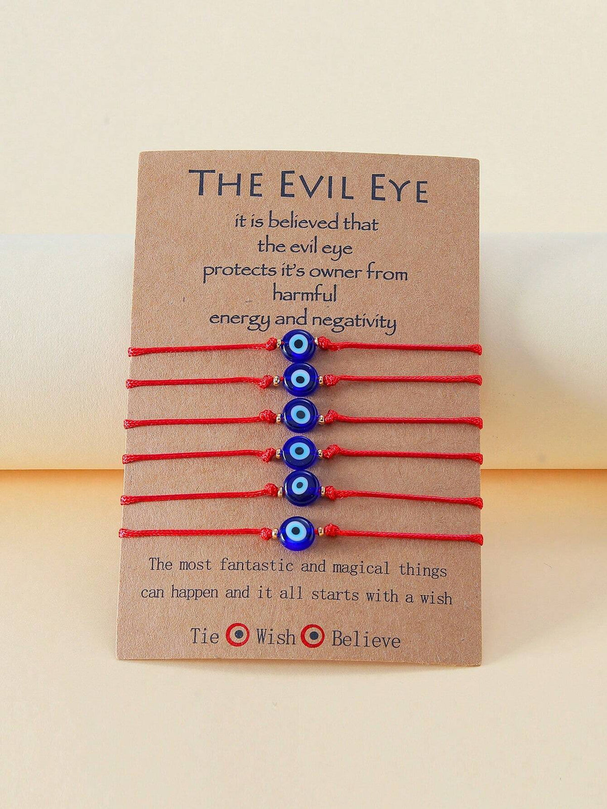 Shein Conjunto de pulseras de cuentas de vidrio con diseño