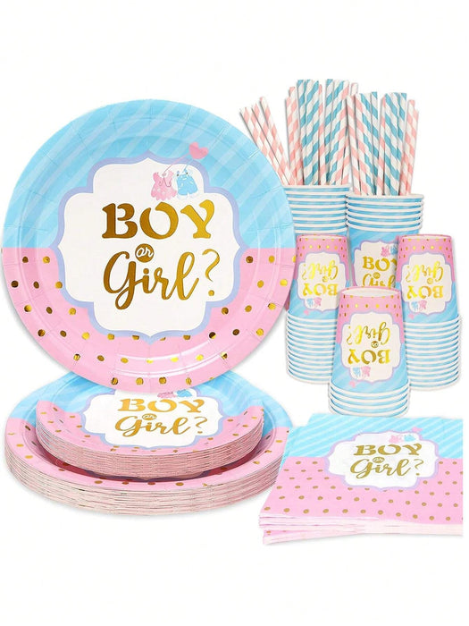 Shein Conjunto de 84 piezas para fiesta de revelación de género - Quierox - Tienda Online