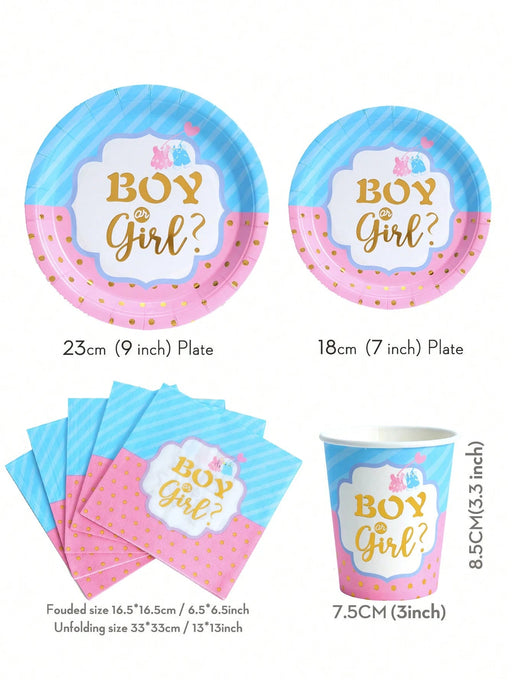 Shein Conjunto de 84 piezas para fiesta de revelación de género - Quierox - Tienda Online