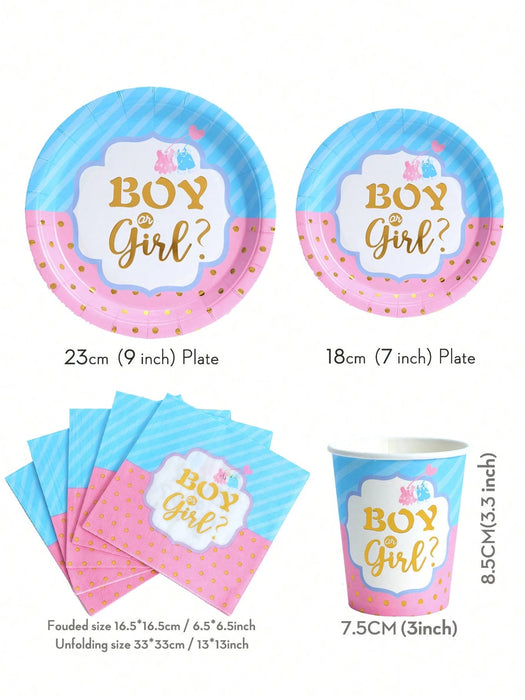 Shein Conjunto de 84 piezas para fiesta de revelación de género - Quierox - Tienda Online