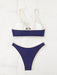 SHEIN Conjunto de bikini colorblock sexy con anillos circulares para mujer - Quierox - Tienda Online