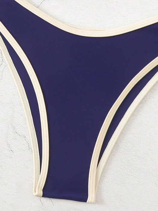 SHEIN Conjunto de bikini colorblock sexy con anillos circulares para mujer - Quierox - Tienda Online
