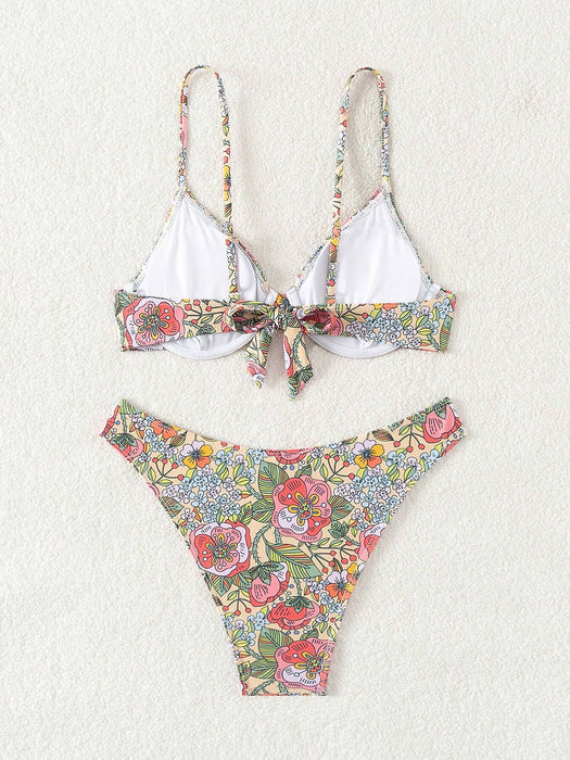 SHEIN Conjunto de bikini estampado para mujer con diseños floral - Quierox - Tienda Online