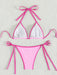 SHEIN Conjunto de bikini sexy de Swim Mod para mujer, con bloques de color y cuello halter - Quierox - Tienda Online