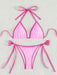 SHEIN Conjunto de bikini sexy de Swim Mod para mujer, con bloques de color y cuello halter - Quierox - Tienda Online