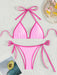 SHEIN Conjunto de bikini sexy de Swim Mod para mujer, con bloques de color y cuello halter - Quierox - Tienda Online