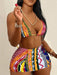 SHEIN Conjunto de bikini y minifalda estampada de Slaydiva para mujer, sexy y bonito - Quierox - Tienda Online