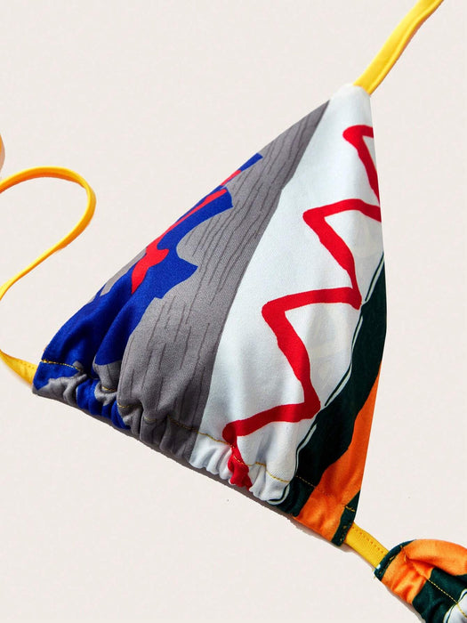 SHEIN Conjunto de bikini y minifalda estampada de Slaydiva para mujer, sexy y bonito - Quierox - Tienda Online