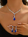 SHEIN Conjunto de boda para mujer de 3 piezas: collar de corazón, pendientes, elegante - Quierox - Tienda Online