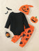 SHEIN conjunto de body manga larga, pantalones y gorro. con estampado de Halloween - Quierox - Tienda Online