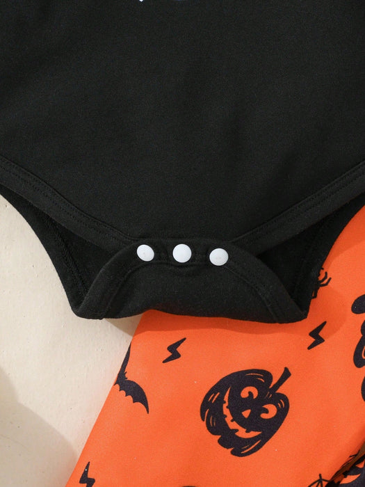 SHEIN conjunto de body manga larga, pantalones y gorro. con estampado de Halloween - Quierox - Tienda Online