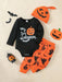 SHEIN conjunto de body manga larga, pantalones y gorro. con estampado de Halloween - Quierox - Tienda Online