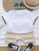 SHEIN Conjunto de camisa tipo polo con bordado de oso de dibujos animados - Quierox - Tienda Online