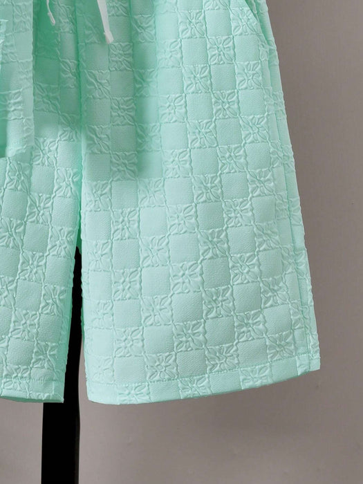 Shein Conjunto de camisa y pantalones cortos de manga corta con estampado 3D de Vihyde Tween Boy - Quierox - Tienda Online