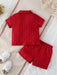 SHEIN Conjunto de camisa y pantalones cortos texturizados para niños - Quierox - Tienda Online