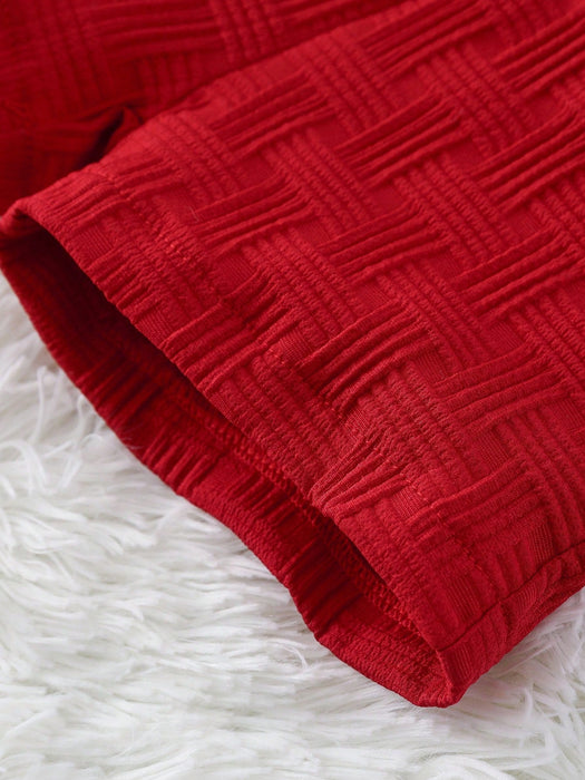SHEIN Conjunto de camisa y pantalones cortos texturizados para niños - Quierox - Tienda Online
