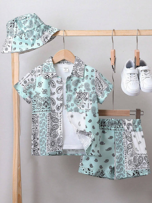 SHEIN Conjunto De Camisa y Shorts De Manga Corta - Quierox - Tienda Online