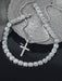 SHEIN Conjunto de collar y colgante de cruz de tenis con cadena de azúcar - Quierox - Tienda Online