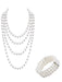 SHEIN Conjunto de collar y pulsera de perlas estilo años 20 (2 piezas): ideal para fiestas - Quierox - Tienda Online