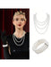 SHEIN Conjunto de collar y pulsera de perlas estilo años 20 (2 piezas): ideal para fiestas - Quierox - Tienda Online