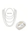 SHEIN Conjunto de collar y pulsera de perlas estilo años 20 (2 piezas): ideal para fiestas - Quierox - Tienda Online