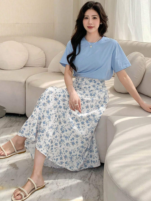 Shein Conjunto de dos piezas DAZY para adolecente: camiseta de