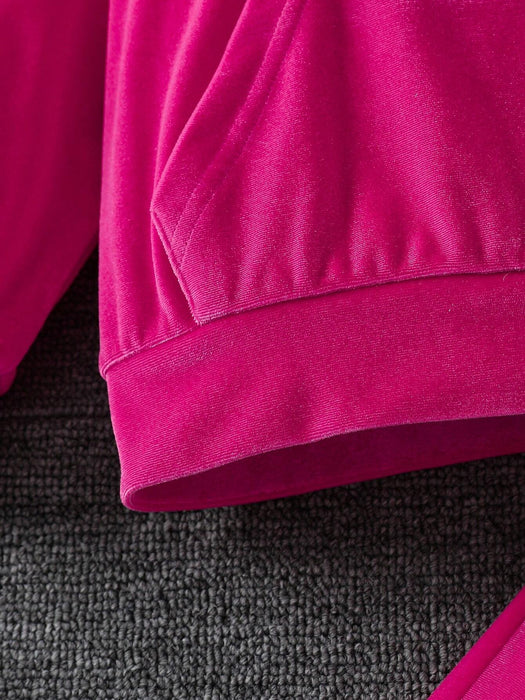 SHEIN Conjunto de dos piezas de sudadera y pantalón de manga larga - Quierox - Tienda Online