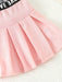 Shein Conjunto De Falda Plisada Rosa Y Gris Casual Y Deportiva Para Bebé Niña - Quierox - Tienda Online