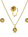 SHEIN Conjunto de joyería de 4 piezas con diseño retorcido: collar, pendientes y anillo - Quierox - Tienda Online