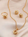 SHEIN Conjunto de joyería de 4 piezas con diseño retorcido: collar, pendientes y anillo - Quierox - Tienda Online