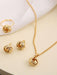SHEIN Conjunto de joyería de 4 piezas con diseño retorcido: collar, pendientes y anillo - Quierox - Tienda Online