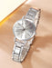 SHEIN Conjunto de joyería para mujer: 1 reloj digital pequeño con correa de acero y 1 pulsera - Quierox - Tienda Online