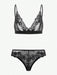 Shein Conjunto de lencería de sujetador y braguita de encaje floral - Quierox - Tienda Online