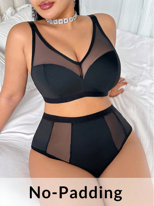 SHEIN Conjunto de lencería de talla grande de 2 piezas - Quierox - Tienda Online