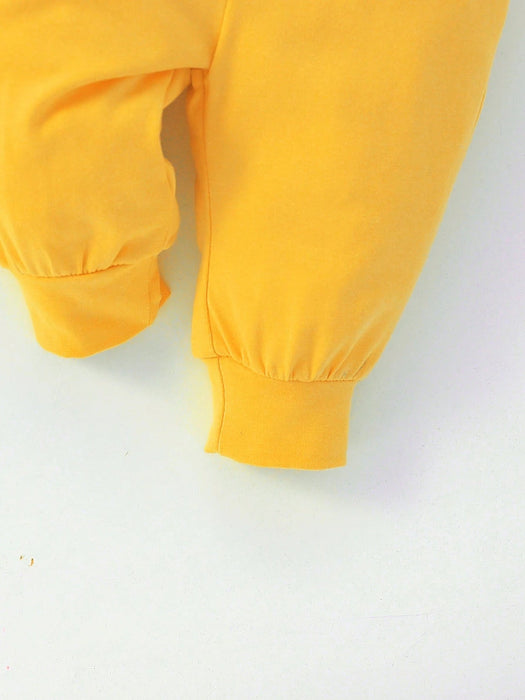 Shein Conjunto de mameluco y pantalón de manga larga con estampado de letras para bebé - Quierox - Tienda Online