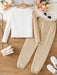 SHEIN Conjunto de moda para niñas, que incluye: Blusa de manga larga + Pantalón cargo - Quierox - Tienda Online