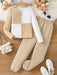 SHEIN Conjunto de moda para niñas, que incluye: Blusa de manga larga + Pantalón cargo - Quierox - Tienda Online