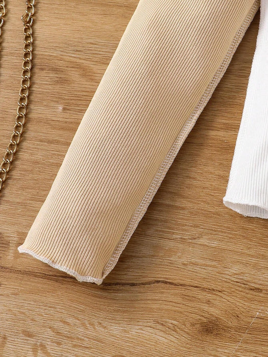 SHEIN Conjunto de moda para niñas, que incluye: Blusa de manga larga + Pantalón cargo - Quierox - Tienda Online