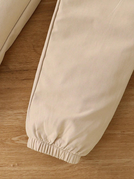 SHEIN Conjunto de moda para niñas, que incluye: Blusa de manga larga + Pantalón cargo - Quierox - Tienda Online