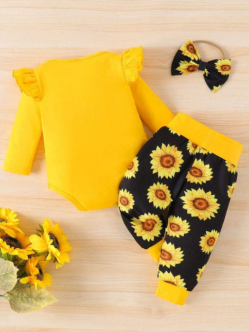 SHEIN Conjunto de mono de manga larga y pantalón con lazo de color en contraste para niña, otoño/invierno - Quierox - Tienda Online