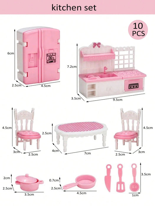 SHEIN Conjunto de muebles de cocina en miniatura para casa de muñecas - Quierox - Tienda Online